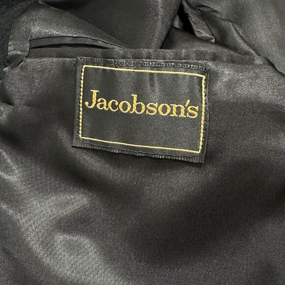 Jacobson's Men's 42 Regular 100% Pure Camelhair Suit Jacket Black Sport Coat USA - Picture 7 of 16